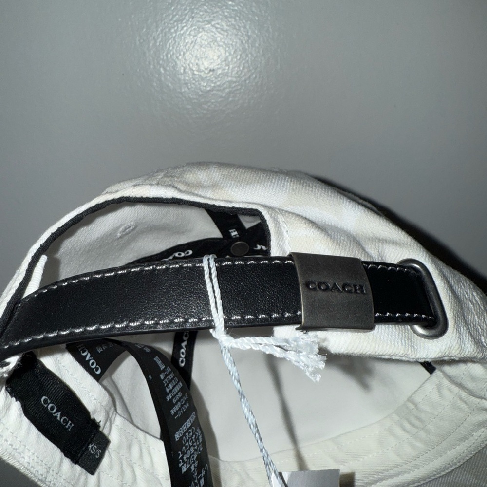 Coach Cream Patterned Cap - image 4